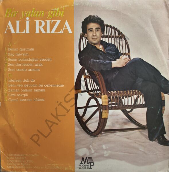 Ali Rıza & ( Islak imzalı ) Bir yalan gibi LP PLAK