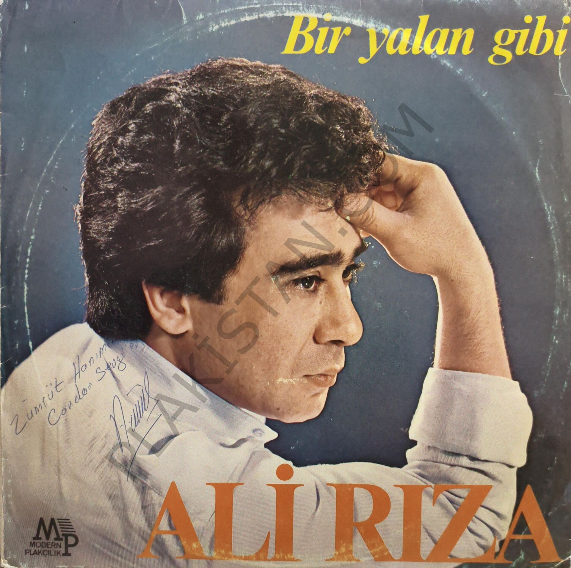 Ali Rıza & ( Islak imzalı ) Bir yalan gibi LP PLAK