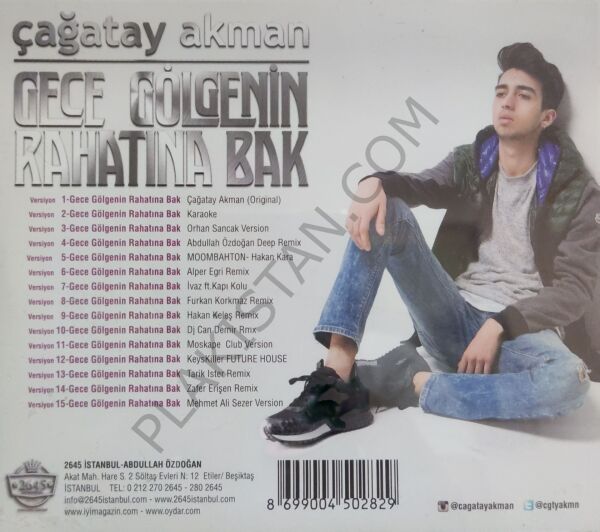 ÇAĞATAY AKMAN GECE GÖLGENİN RAHATINA BAK CD
