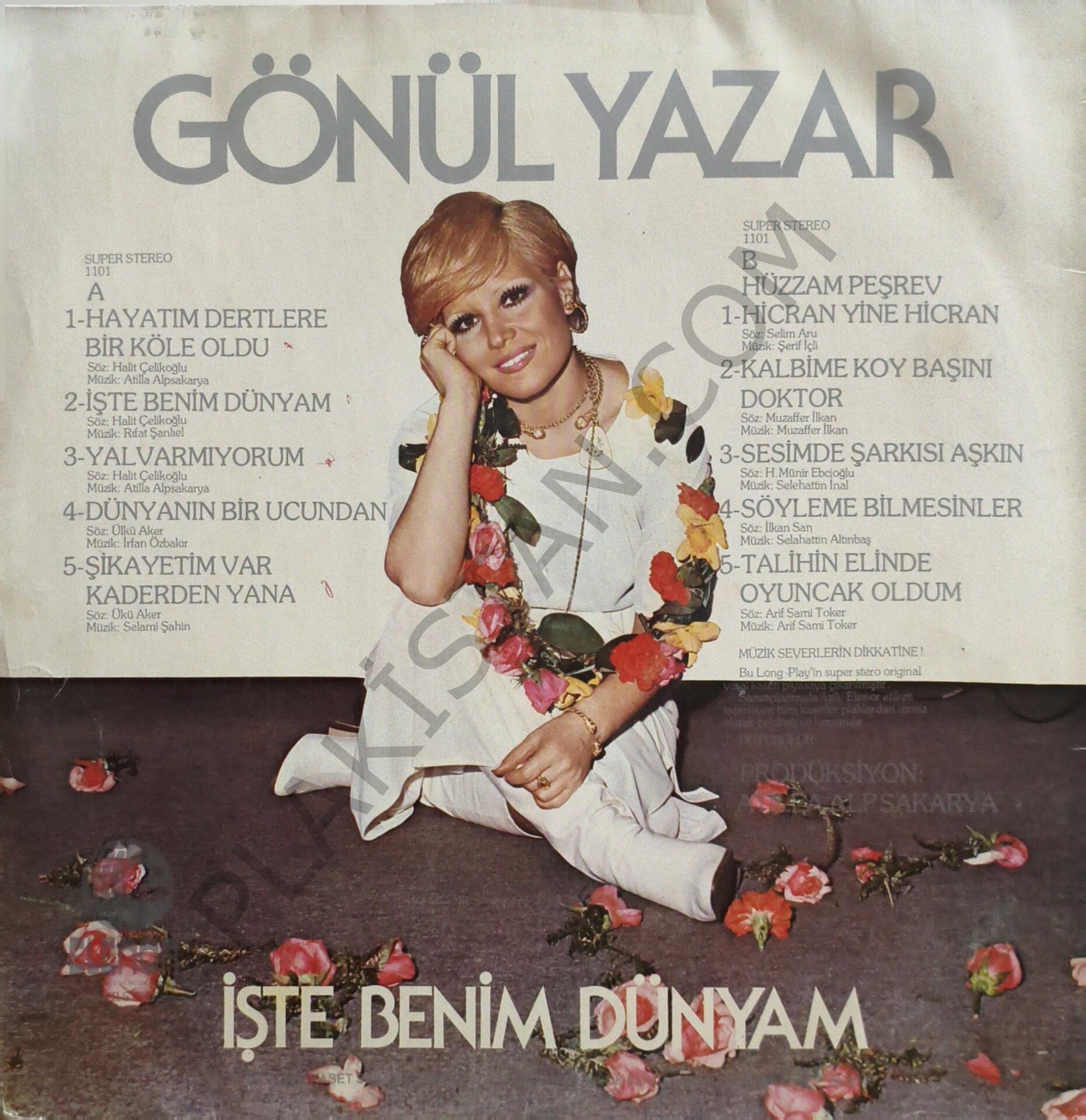 Gönül Yazar & İşte benim dünyam ( Renkli plak ) LP PLAK