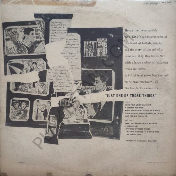 NAT KING COLE - JUST ONE OF THOSE THINGS  LP PLAK