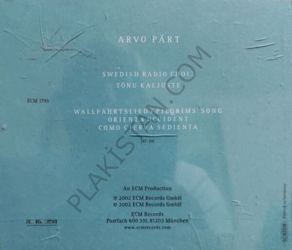 Arvo Part: Orient & Occident - CD