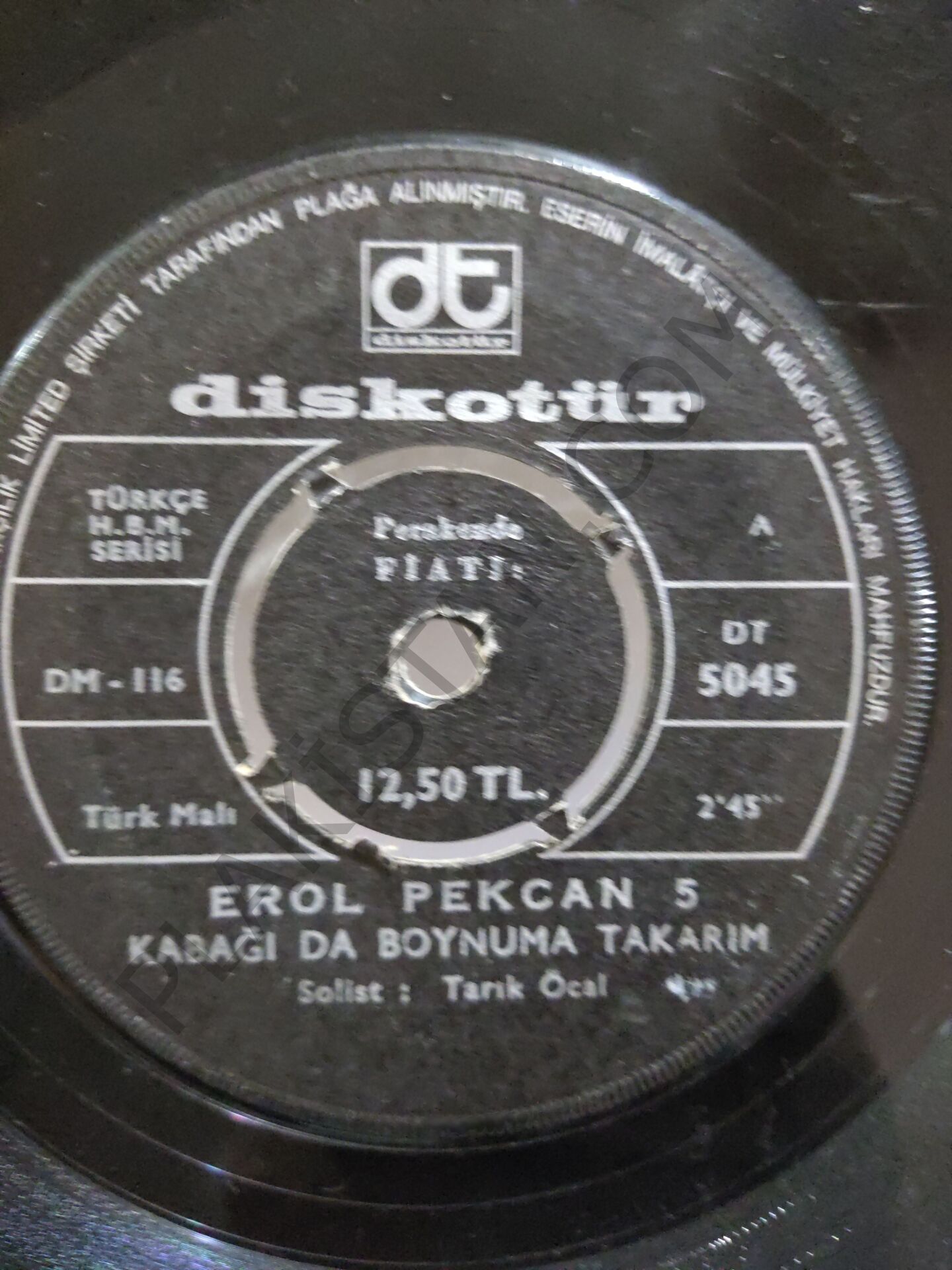 Erol Pekcan 5 Kabağı da Boynuma Takarım 45 Lik PLAK