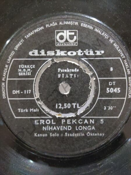 Erol Pekcan 5 Kabağı da Boynuma Takarım 45 Lik PLAK