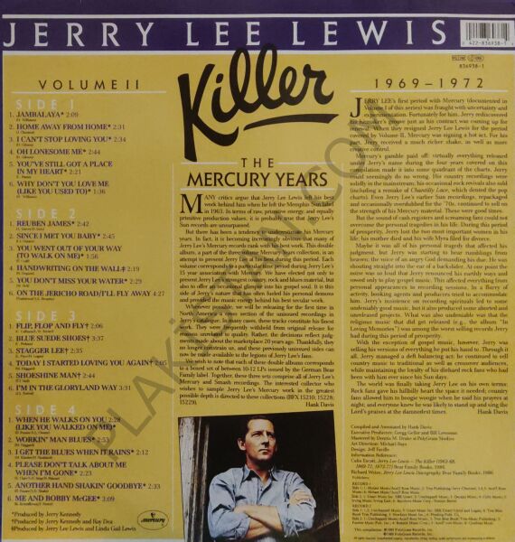 Jerry Lee Lewis – Killer : The Mercury Years Volume Two 1969-1972 LP PLAK