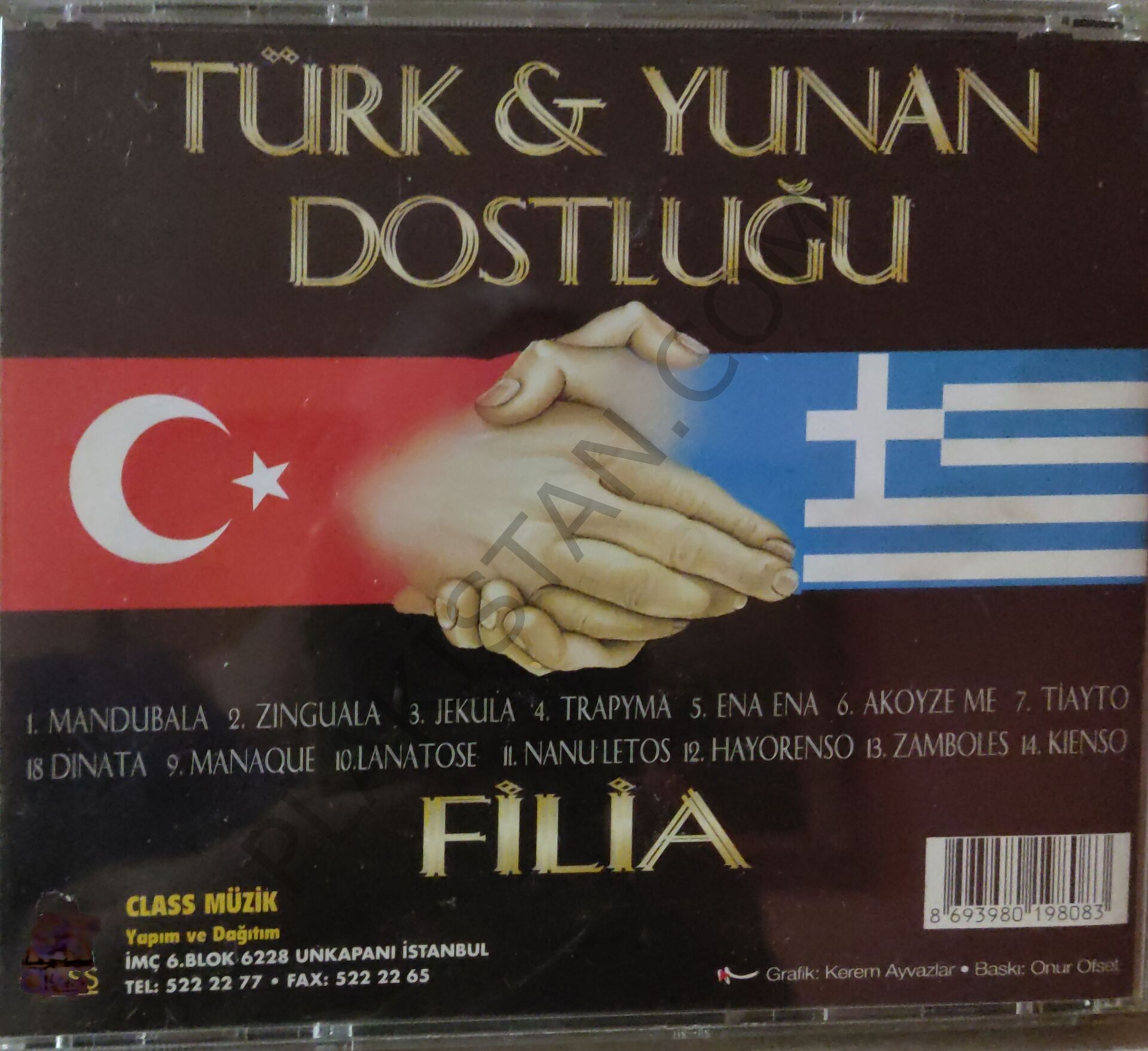 TÜRK YUNAN DOSTLUĞU FİLİA - CD