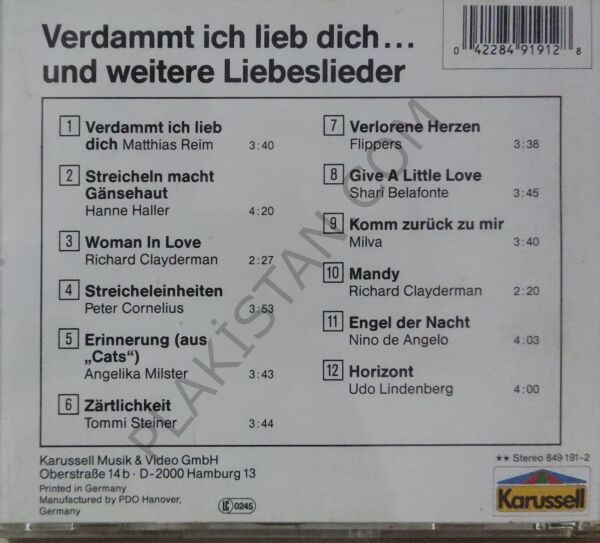 Verdammt Ich Lieb Dich ... Und Weitere Liebeslieder CD