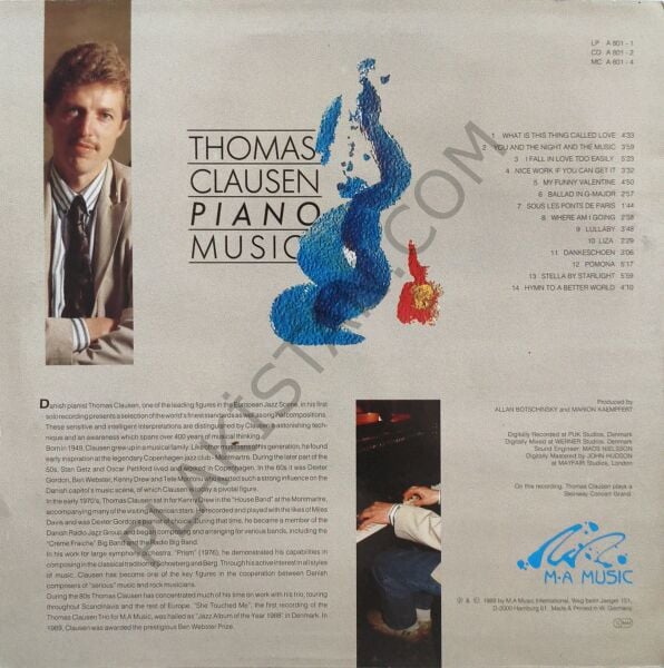 Thomas Clausen – Piano Music LP PLAK