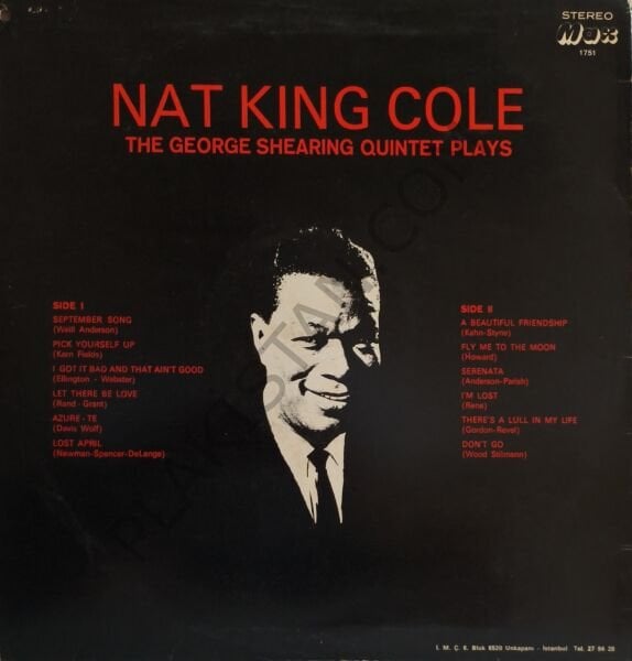 Nat King Cole / George Shearing – Nat King Cole Sings - George Shearing Plays LP PLAK