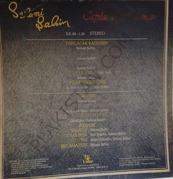 Selami Şahin - LİDER FİRMA -  Tapılacak Kadınsın LP