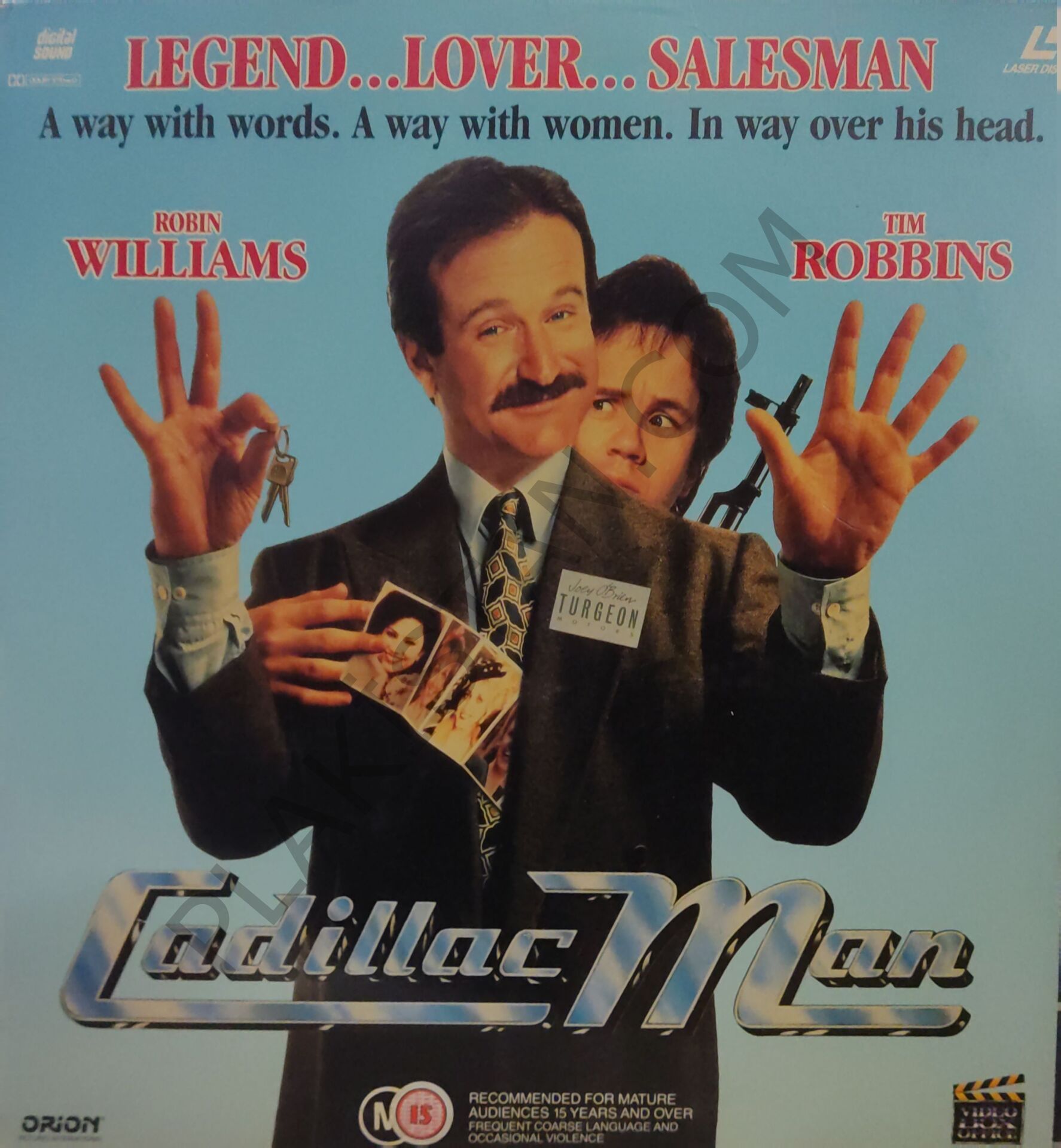 CADILLAC MAN (1990) Robin Williams Tim Robbins Pamela Reed Roger LAZERDİSC