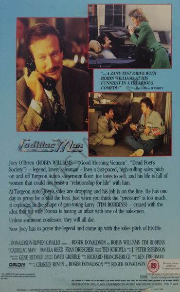 CADILLAC MAN (1990) Robin Williams Tim Robbins Pamela Reed Roger LAZERDİSC