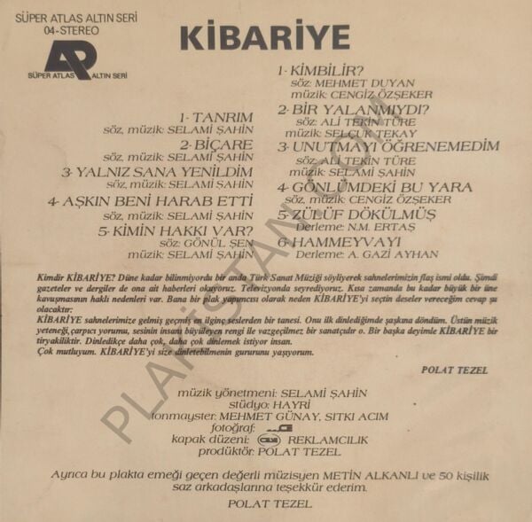 Kibariye  & Tanrım LP PLAK