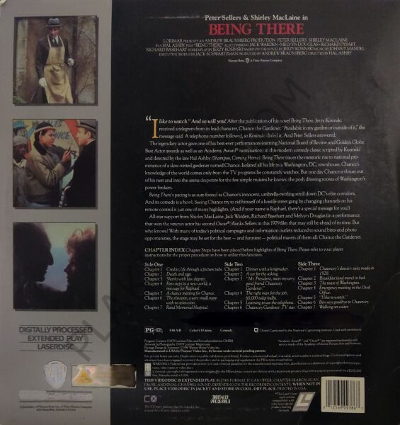 BEING THERE - BİR YERDE - PETER SELLERS - SHIRLEY MacLAINE - HAL ASHBY - SNAPCASE LAZERDİSC