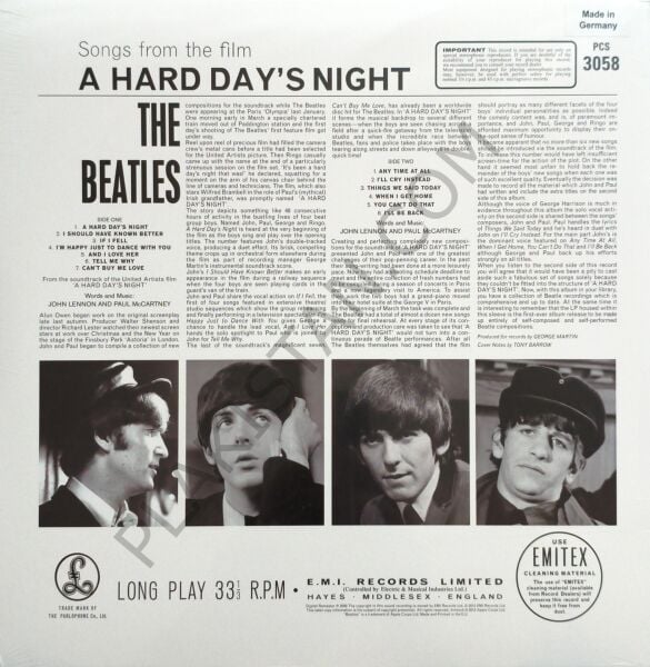 The Beatles &  A Hard Day's Night  LP PLAK