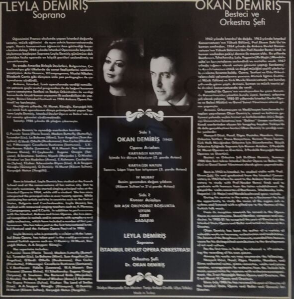 Leyla Demiriş & Okan Demiriş - Opera ve Konser Ariaları LP