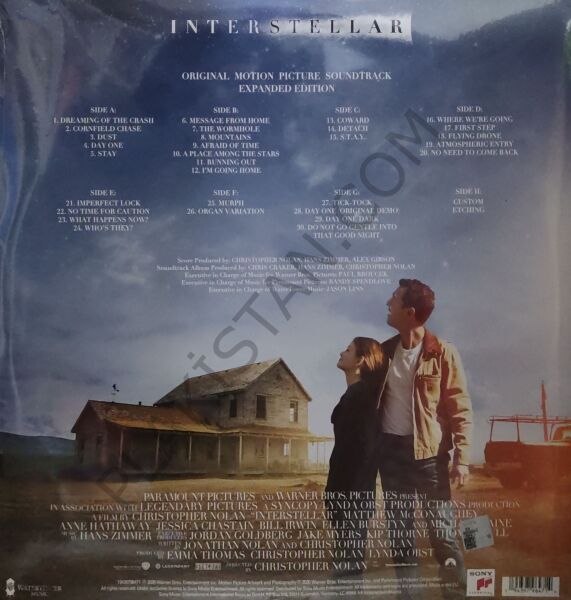 Hans Zimmer Interstellar Soundtrack 4 LP PLAK