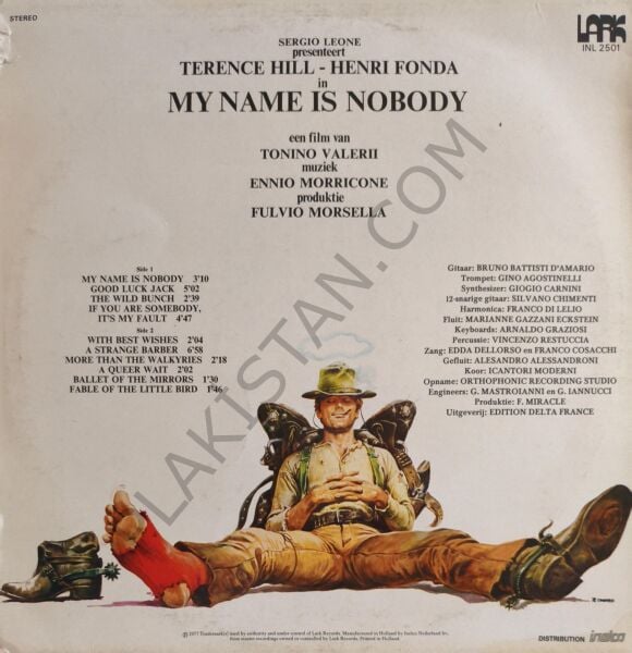 Ennio Morricone – Originele Film muziek  ( My Name Is Nobody )  Muziek Van Ennio Morricone LP PLAK