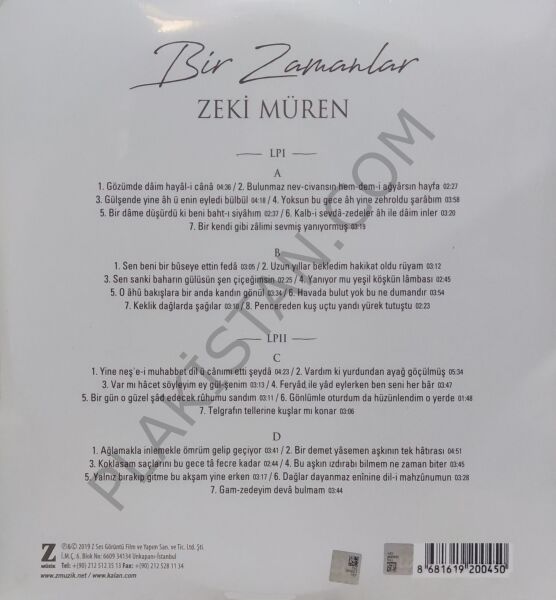 ZEKİ MÜREN BİR ZAMANLAR LP PLAK