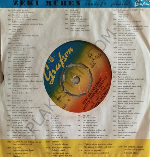 Zeki Müren - Veda 45 LİK PLAK