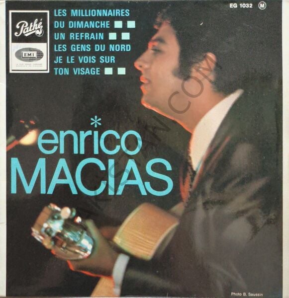 Enrico MACIAS Les Millionnaires Du Dimanche, Un Refrain 4 ŞARKI EP 45 PM PLAK