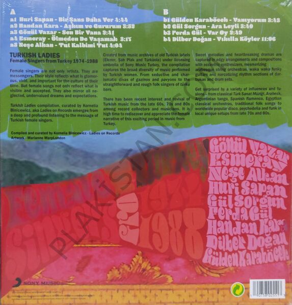 Turkish Ladies Female Singers From Turkey 1974-1988 LP PLAK