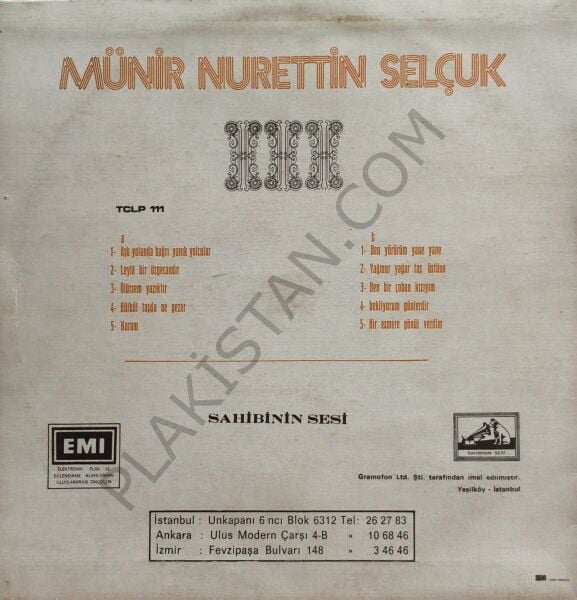 Münir Nurettin Selçuk & Seçmeler LP PLAK