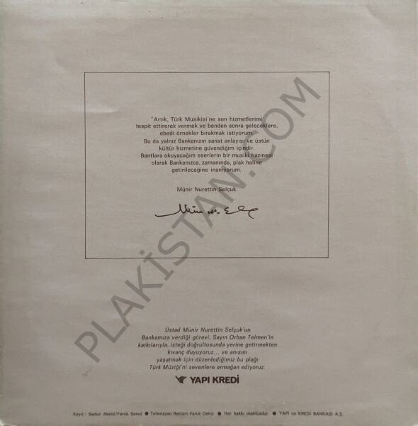 Münir Nurettin Selçuk & Üstad 3 LP PLAK