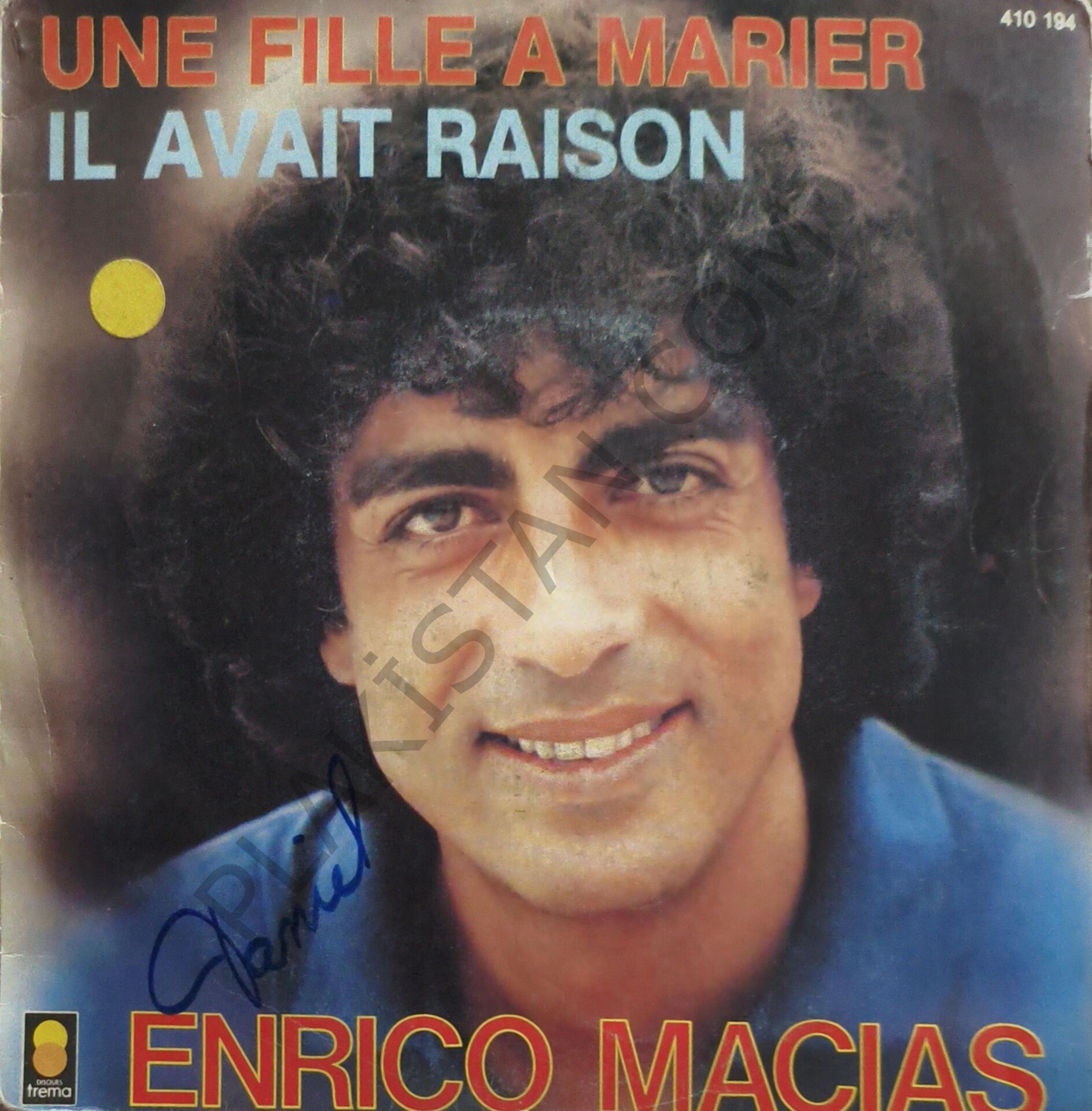 Enrico Macias – Une Fille À Marier / Il Avait Raison 45 LİK PLAK