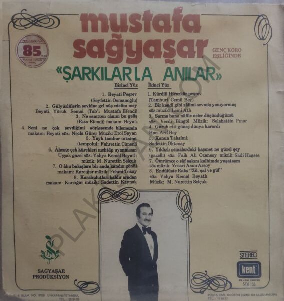 Mustafa Sağyaşar Şarkılarla Anılar LP