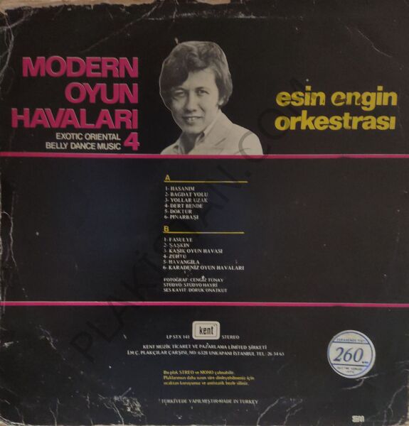 Esin Engin Orkestra  Modern Oyun Havaları 4 LP