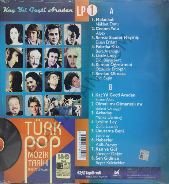 Türk Pop Müzik Tarihi 1960-70'lı Yıllar – LP Vol. 1 LP PLAK