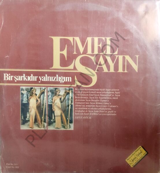 Emel Sayın Bir Şarkıdır Yalnızlığım LP