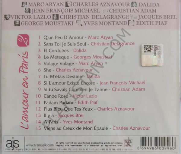 L'amour En Parıs 2 - CD L'amour En Parıs 2 - CD