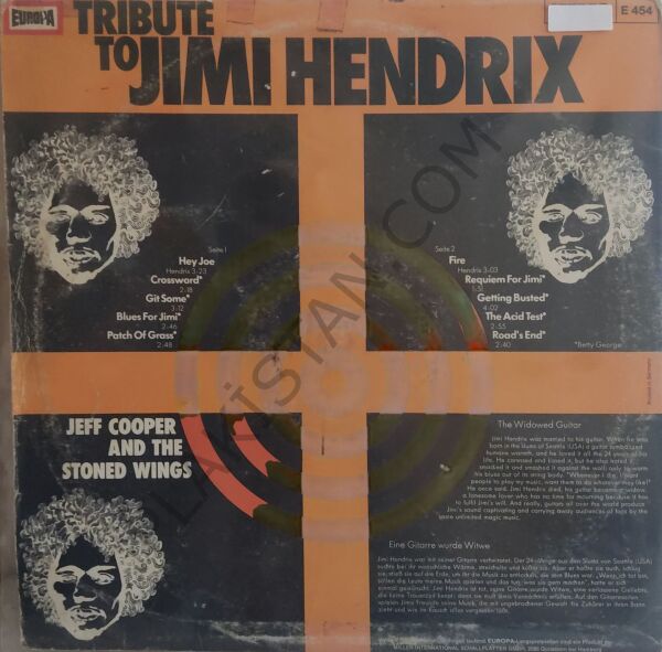 Jimi Hendrix Tribute To LP PLAK
