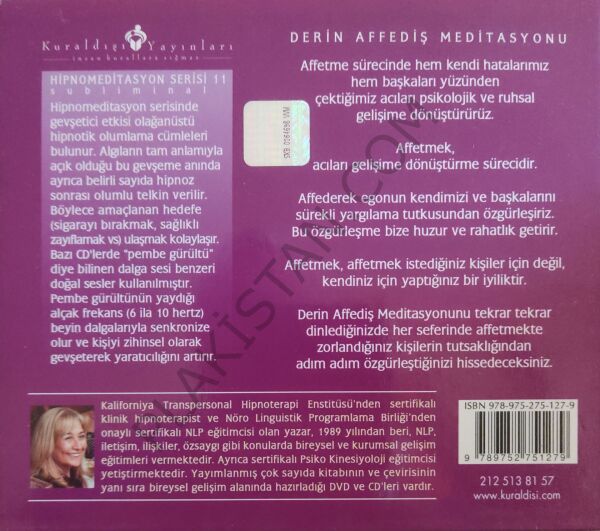 NİL GÜN-DERİN AFFEDİŞ MEDİTASYONU-11 HİPNO MEDİTASYON SUBLIMİNAL-DÖNEM BASKI ORJİNAL MÜZİK CD