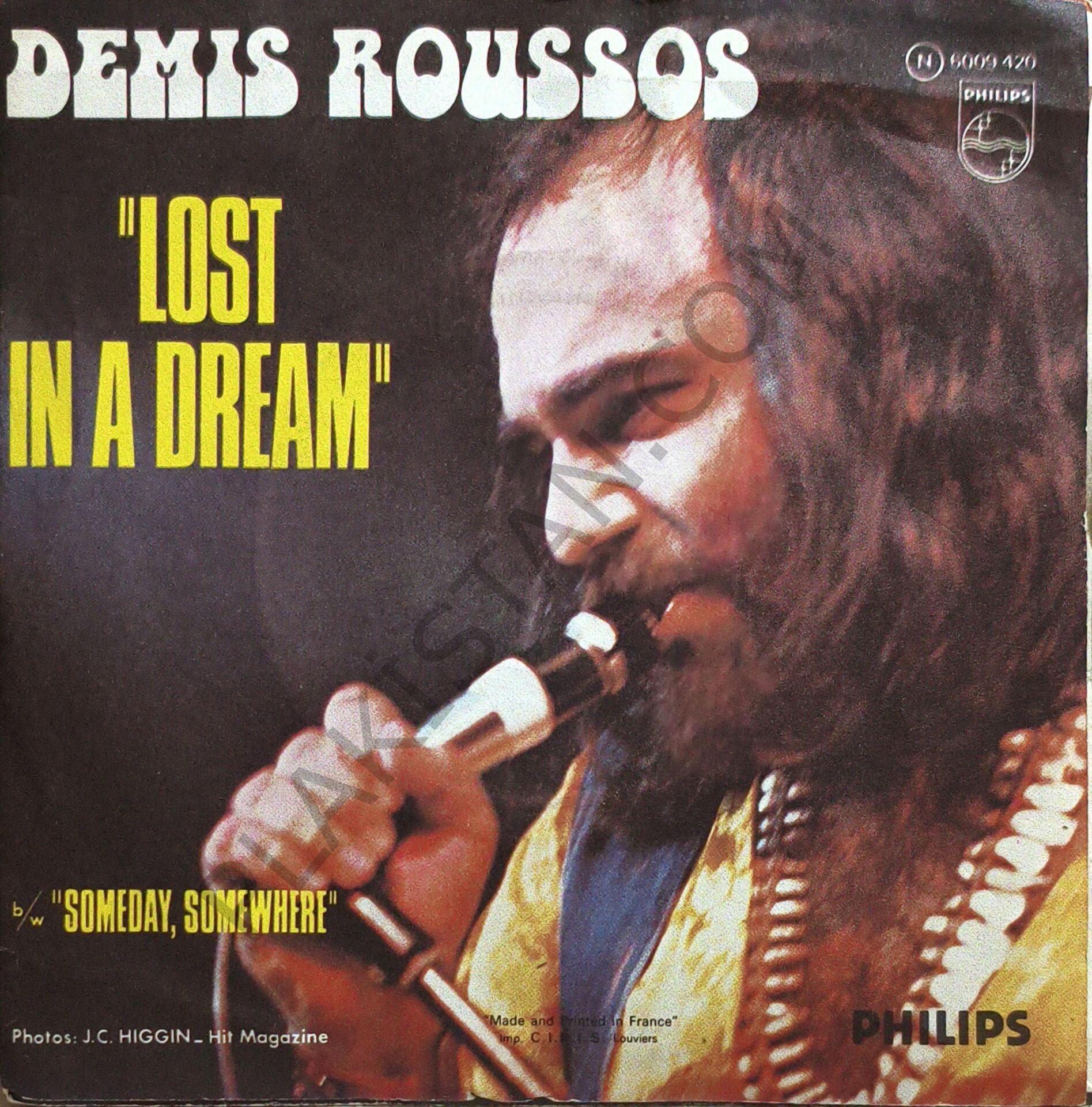 Demis Roussos – Someday, Somewhere - My Friend The Wind 45 LİK PLAK