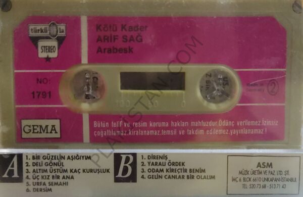 Arif Sağ- Alman Baskı - Direniş - Kaset