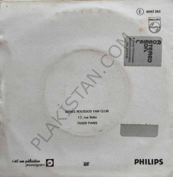 Démis Roussos – Mourir Auprès De Mon Amour (Because) -  I Dig You 45 LİK PLAK