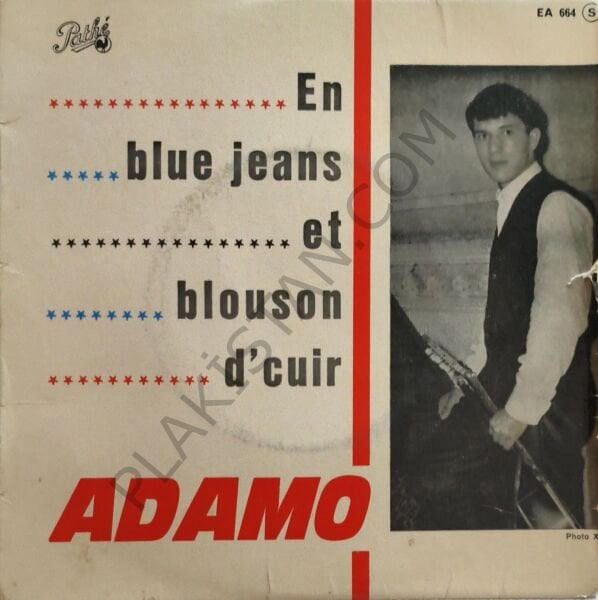 Adamo – En Blue Jeans Et Blouson D'cuir 4 ŞARKI EP PLAK