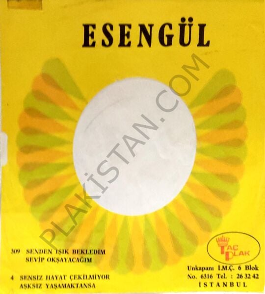 Esengül Sensiz Hayat Çekilmiyor 45 LİK PLAK