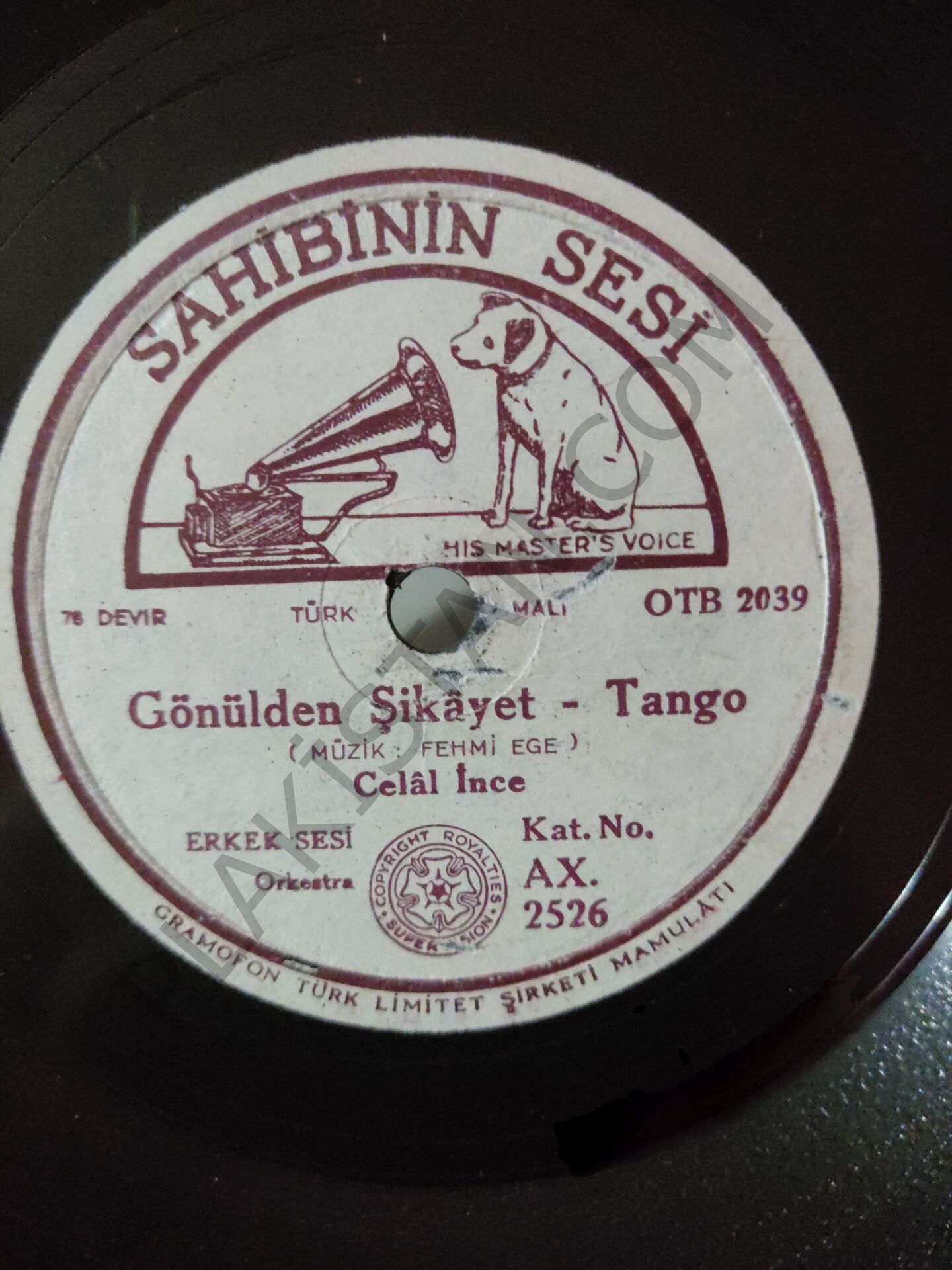 Celal İnce - Gönülden Şikayet - Tango- 78 devir taş plak