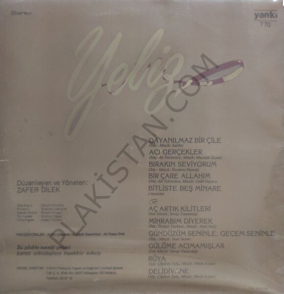 Yeliz Dayanılmaz Bir Çile LP
