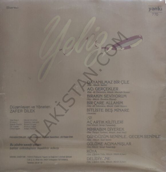 Yeliz Dayanılmaz Bir Çile LP