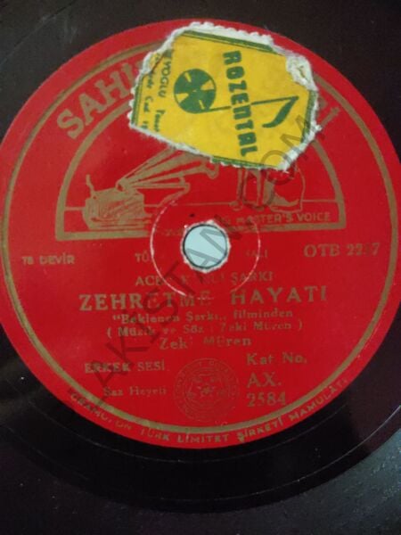 Zeki Müren - Zehretme Hayatı - 78 devir taş plak