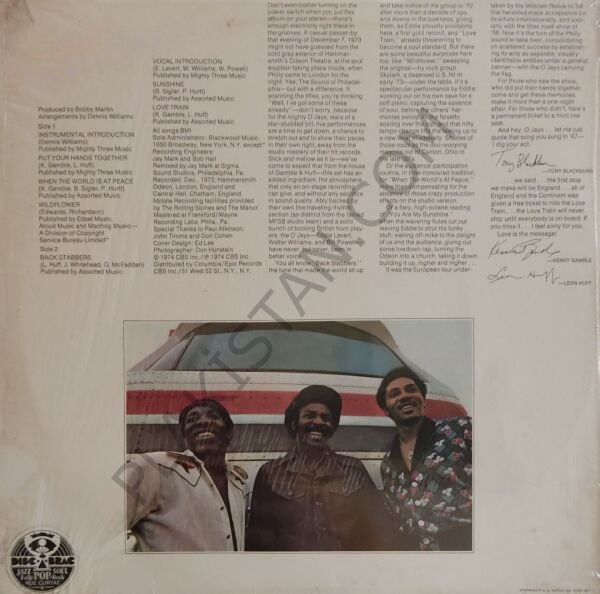 The O’Jays – The O’Jays Live In London LP PLAK