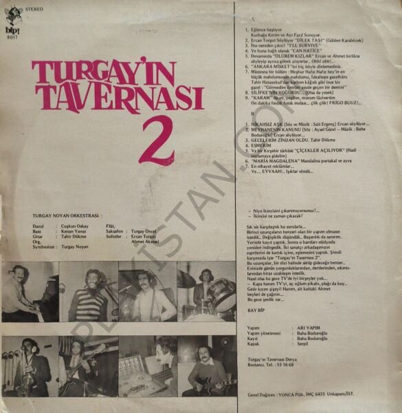 Turgay Noyan Orkestrası &  Turgay'ın Tavernası 2 LP PLAK