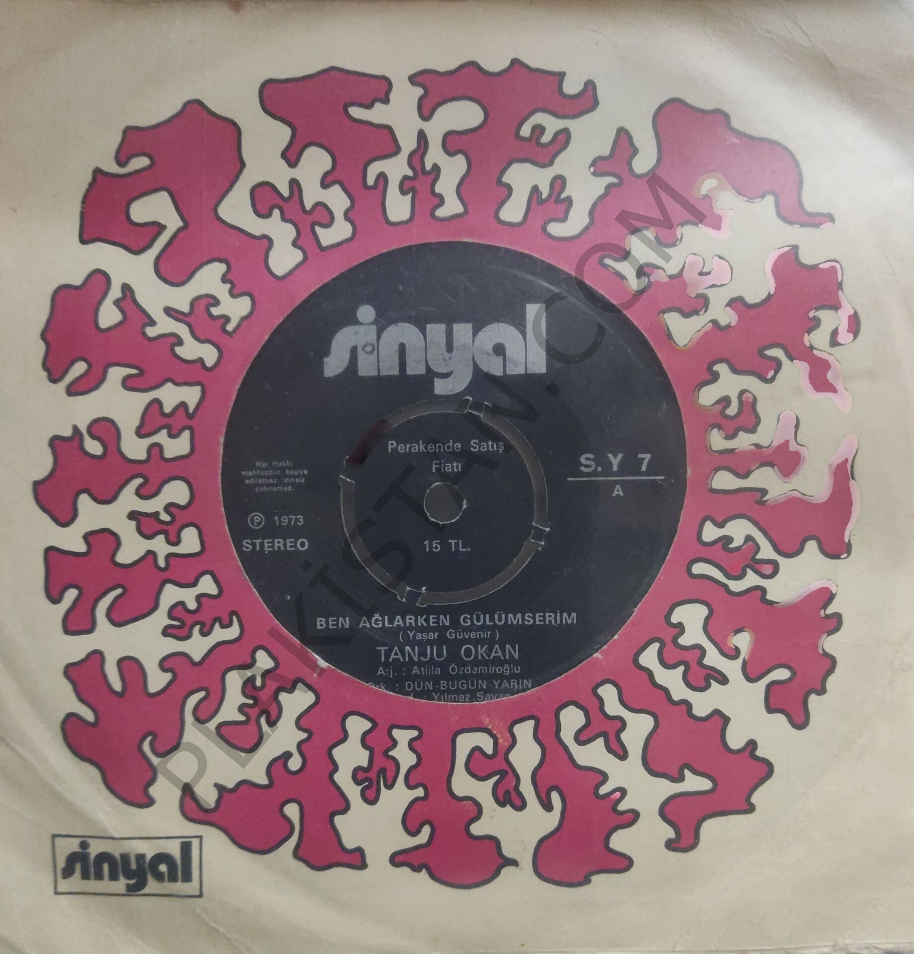 Tanju Okan Ben Ağlarken Gülümserim 45 LİK PLAK
