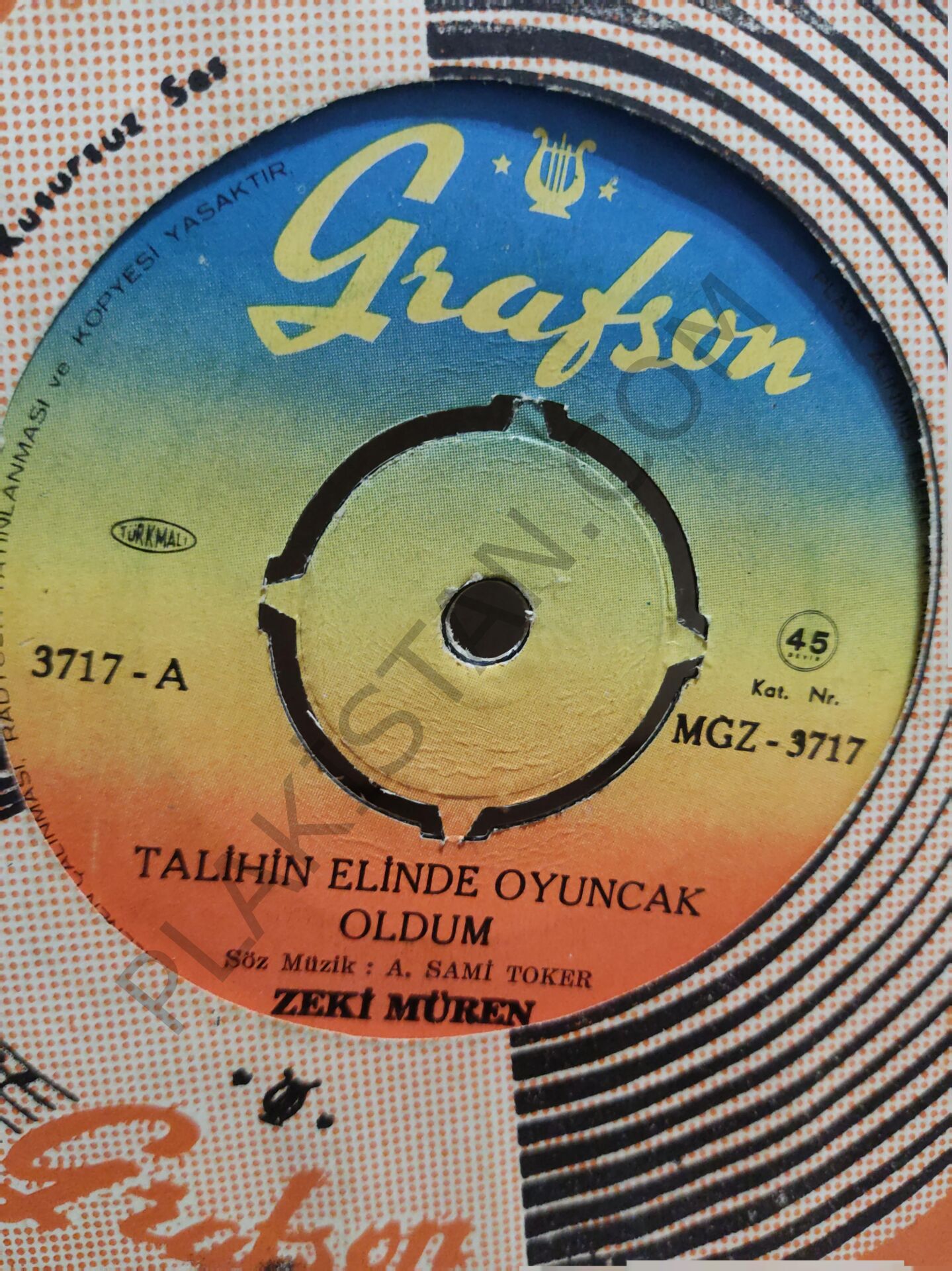 Zeki Müren Talihin Elinde Oyuncak Oldum 45lik