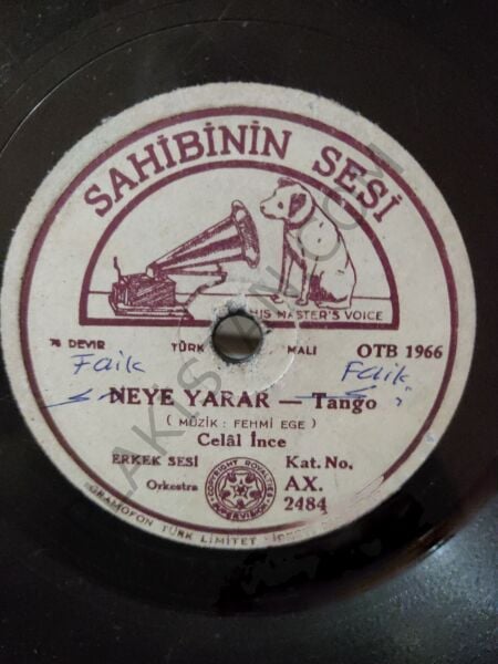 Celal İnce - Bir Melek Gibi Masum tango - 78 devir taş plak